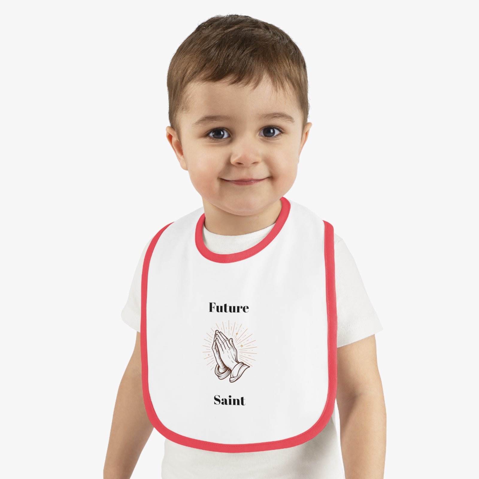 Future Saint Baby Bib | Cute Baby Gift, Infant Motif Bib, Newborn Essential, Baby Shower Gift, Religious Baby Apparel