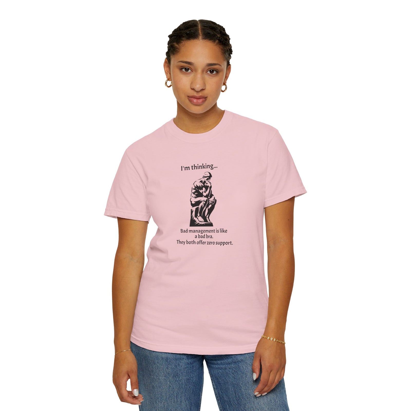 Funny Management vs Bad Bra Garment-Dyed T-shirt