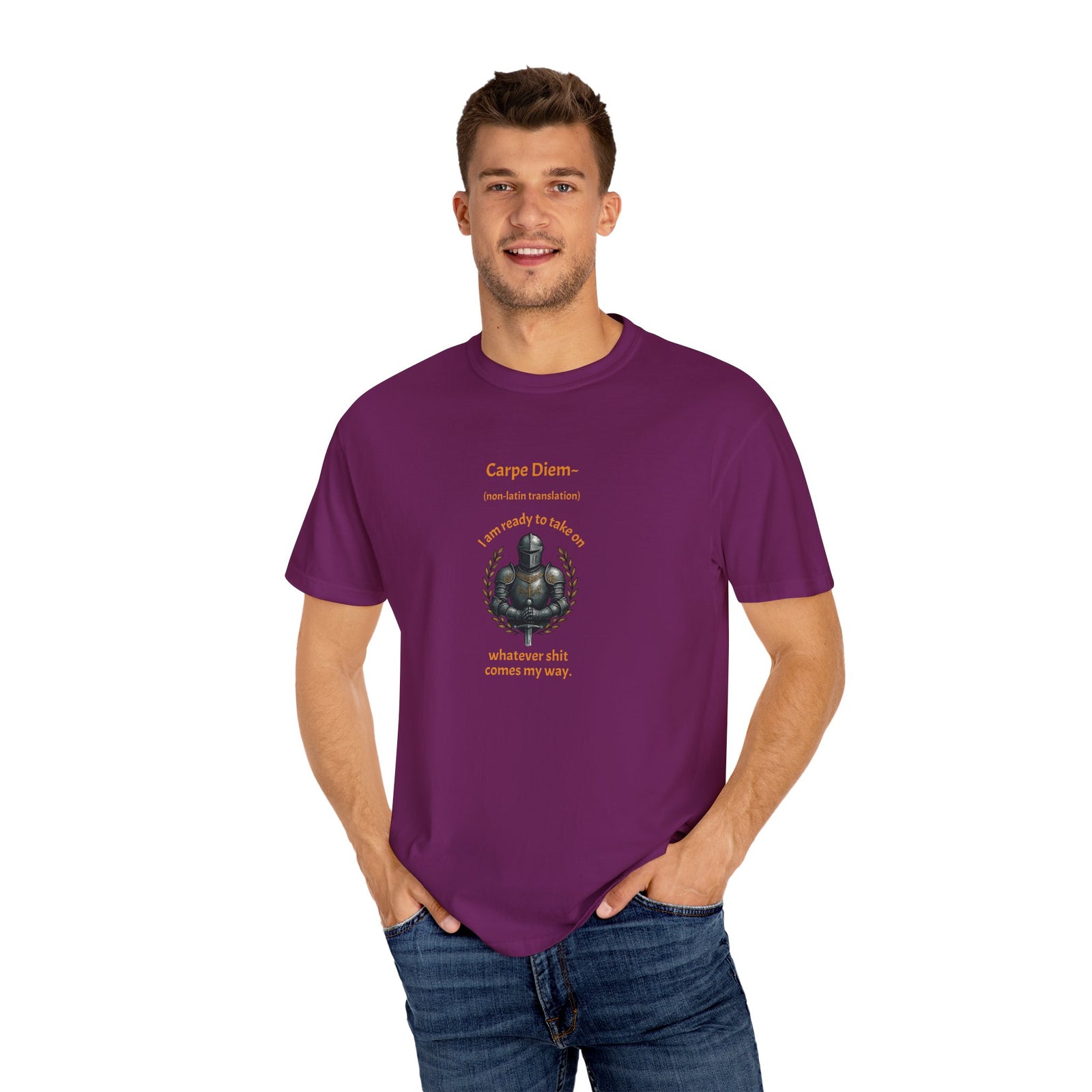 Knight Armor Graphic Tee, Unisex Vintage T-Shirt, Gifts for Gamers, Medieval Theme Apparel, Casual Streetwear, Unique Birthday Gifts