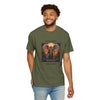 Unisex Garment-Dyed T-shirt depicting the phrase, " Be the exception, set the standard".