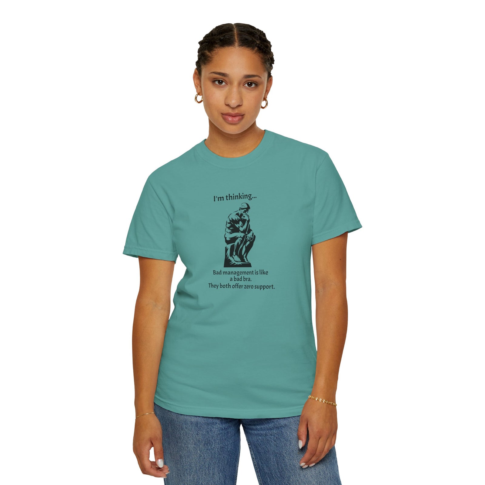 Funny Management vs Bad Bra Garment-Dyed T-shirt