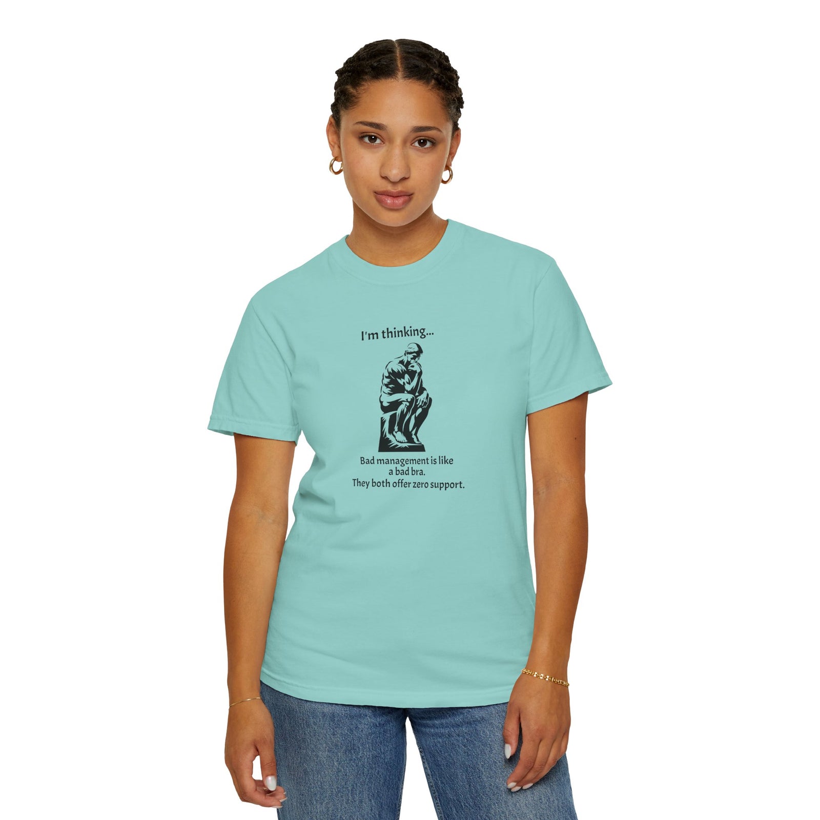 Funny Management vs Bad Bra Garment-Dyed T-shirt