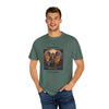 Unisex Garment-Dyed T-shirt depicting the phrase, " Be the exception, set the standard".