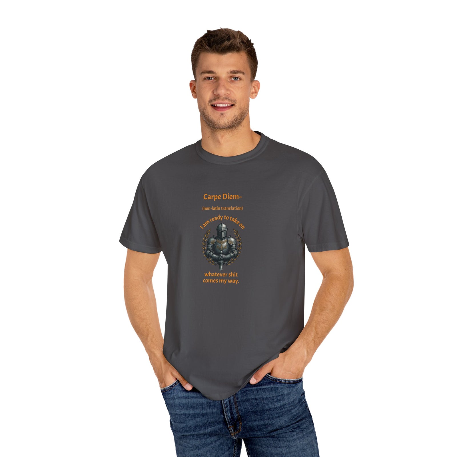 Knight Armor Graphic Tee, Unisex Vintage T-Shirt, Gifts for Gamers, Medieval Theme Apparel, Casual Streetwear, Unique Birthday Gifts