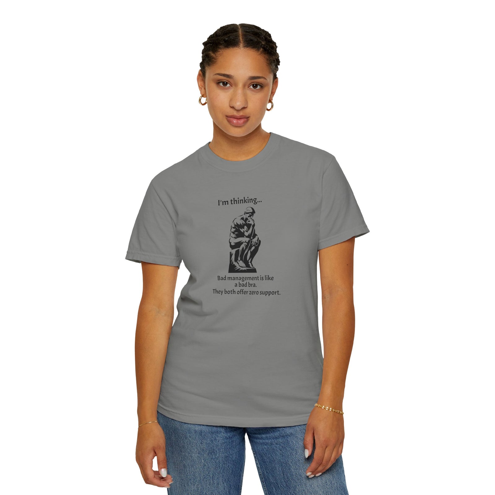 Funny Management vs Bad Bra Garment-Dyed T-shirt