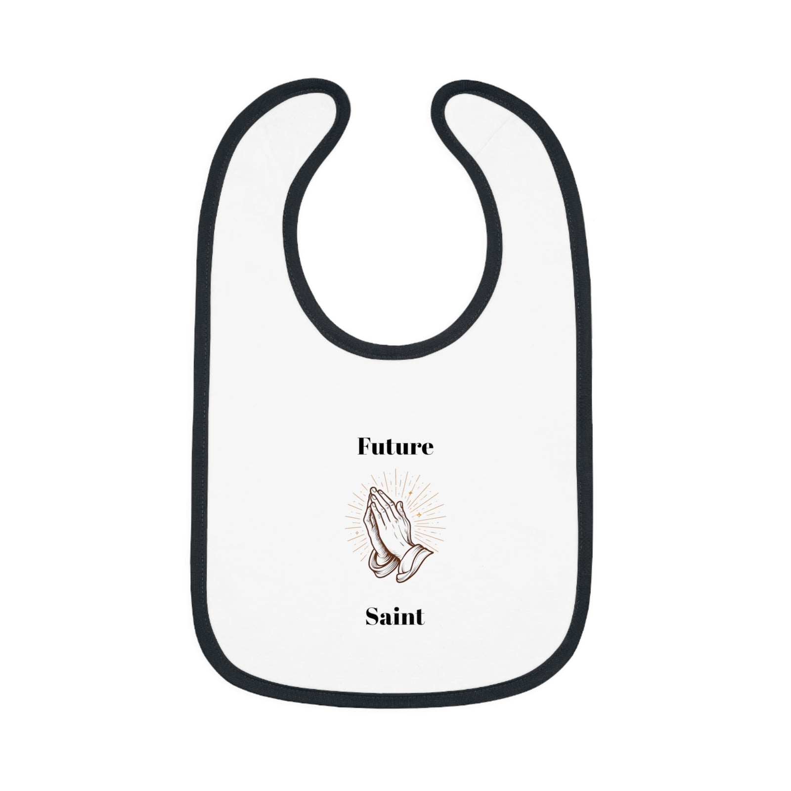 Future Saint Baby Bib | Cute Baby Gift, Infant Motif Bib, Newborn Essential, Baby Shower Gift, Religious Baby Apparel
