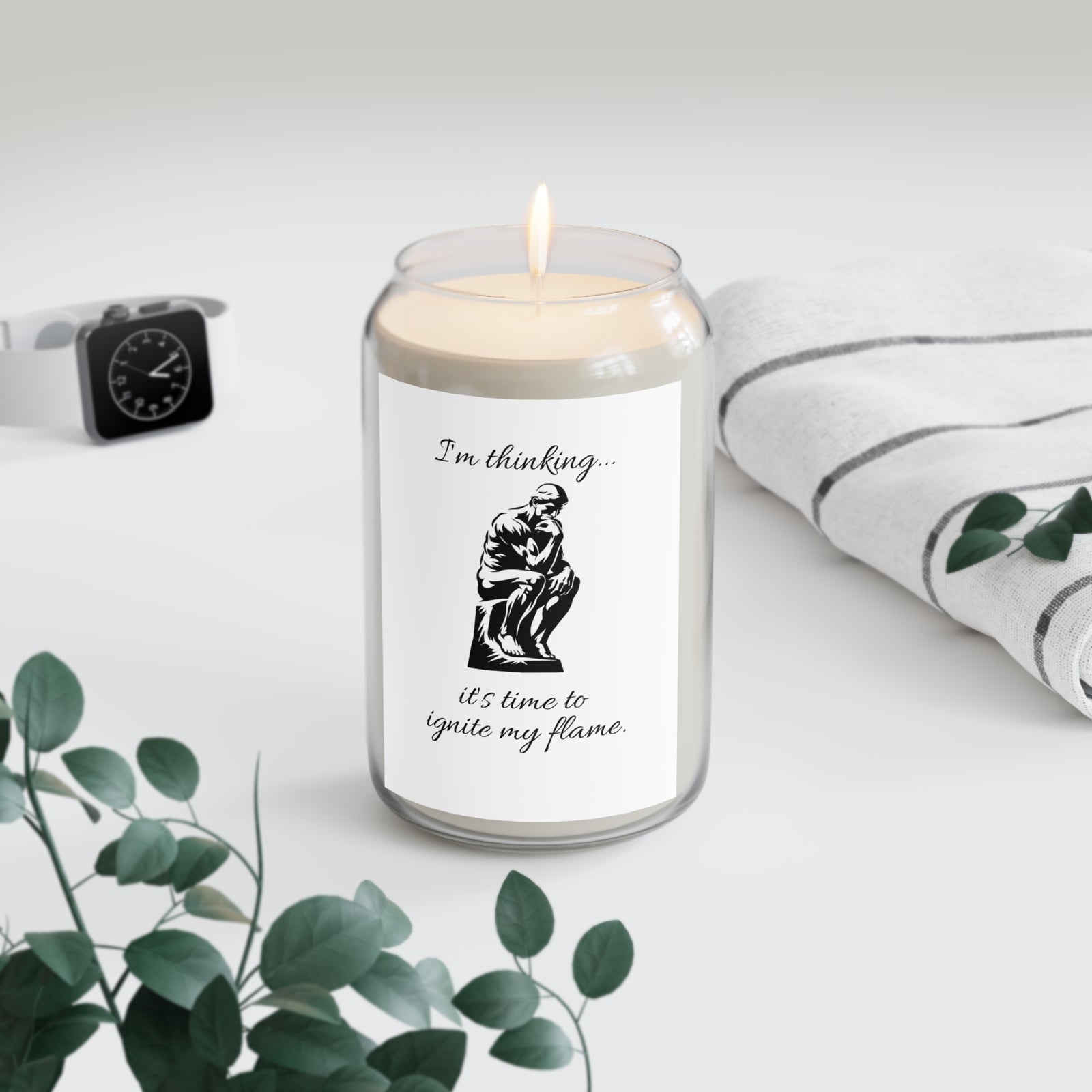 Candle - Thinking Man with Cheeky Phrase - Fun Gift