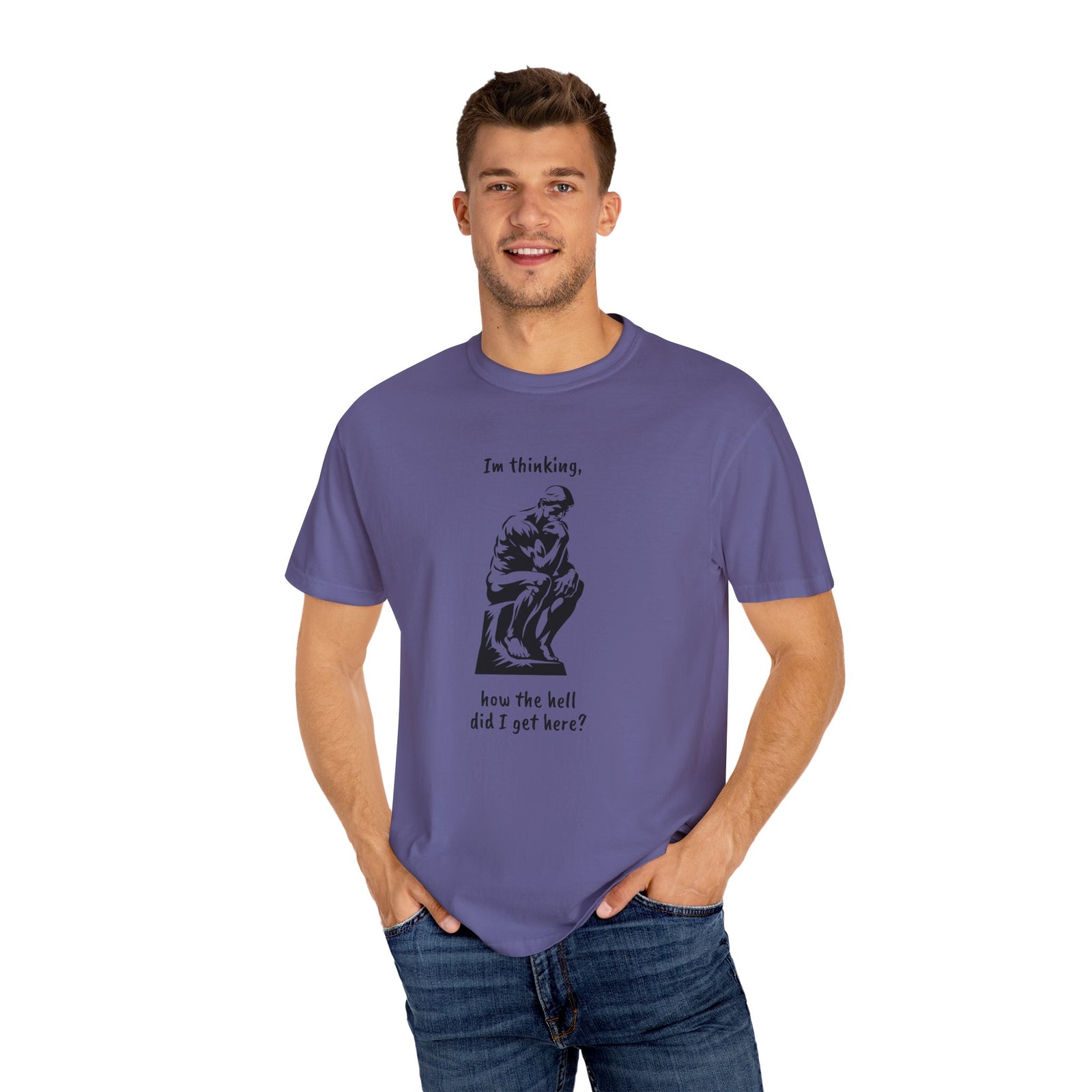 Thinking Man Funny Workplace Unisex T-shirt
