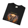 Unisex Garment-Dyed T-shirt depicting the phrase, " Be the exception, set the standard".