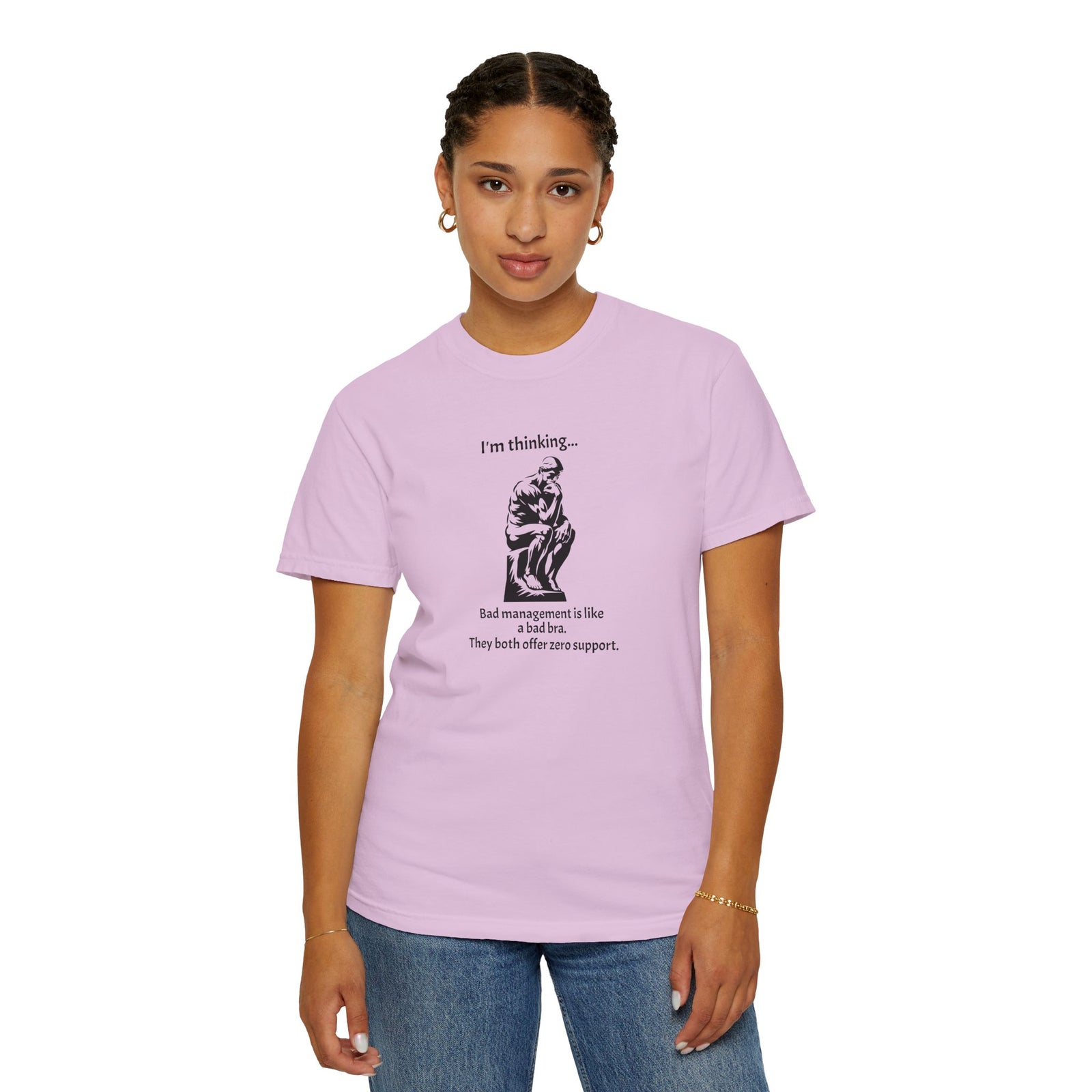 Funny Management vs Bad Bra Garment-Dyed T-shirt