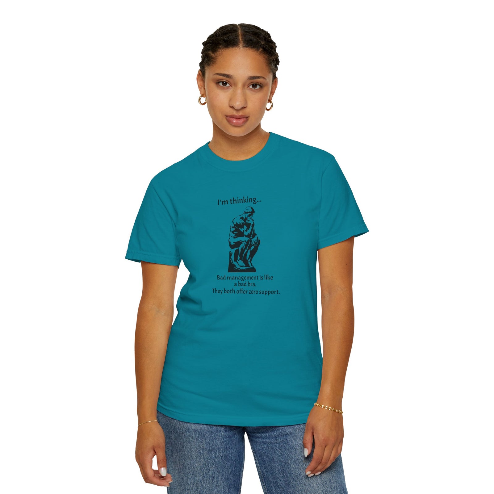 Funny Management vs Bad Bra Garment-Dyed T-shirt