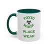 Workplace Humor Colorful Mug with the message that reads "gaslighting is a virtue."