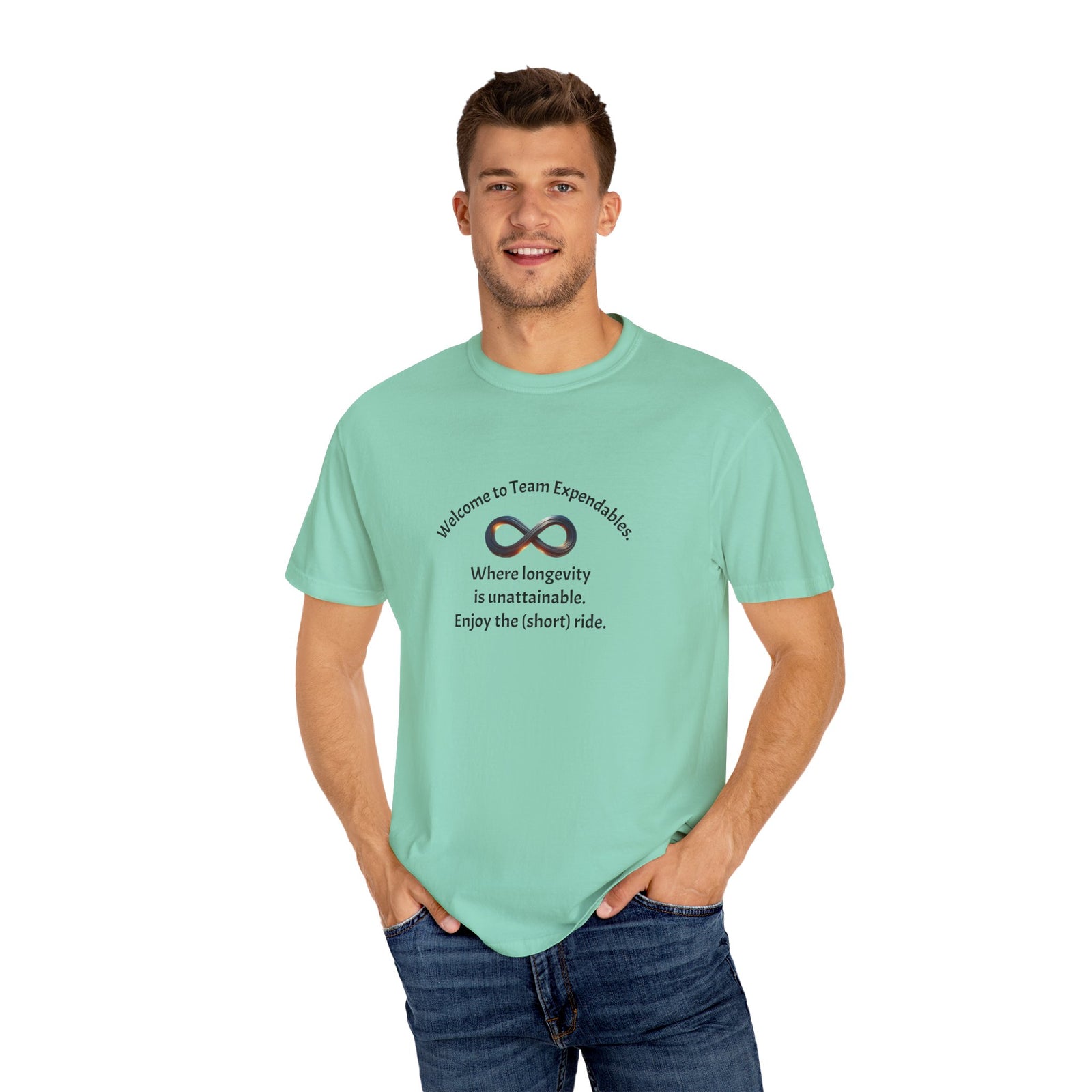 Infinity & Biohazard Graphic Tee, Trendy Unisex T-shirt, Casual Wear, Unique Gift, Everyday Comfort