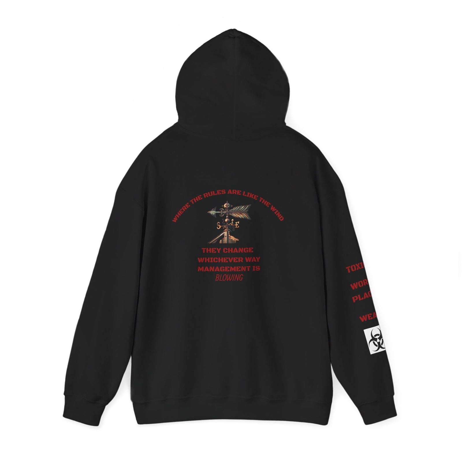 Funny hoodie. Management changes the rules like the wind.