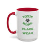 Workplace Humor Colorful Mug with the message that reads "gaslighting is a virtue."