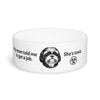 Quirky Pet Bowl for Dogs, Funny Dog Bowl Gift. Shih Tzu told to get a job.
