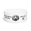 Funny Dog Bowl. Labradoodle told to get a job.