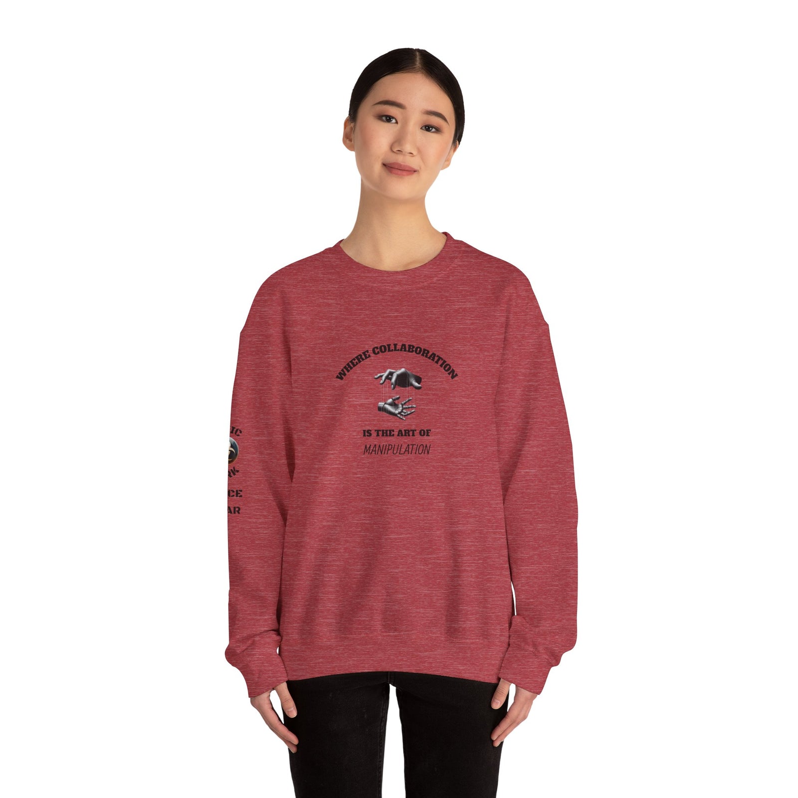 Artistic Manipulation Crewneck Sweatshirt - Unique Graphic Sweatshirt, Unisex Fashion, Cozy Gift, Casual Wear, Trendy Style