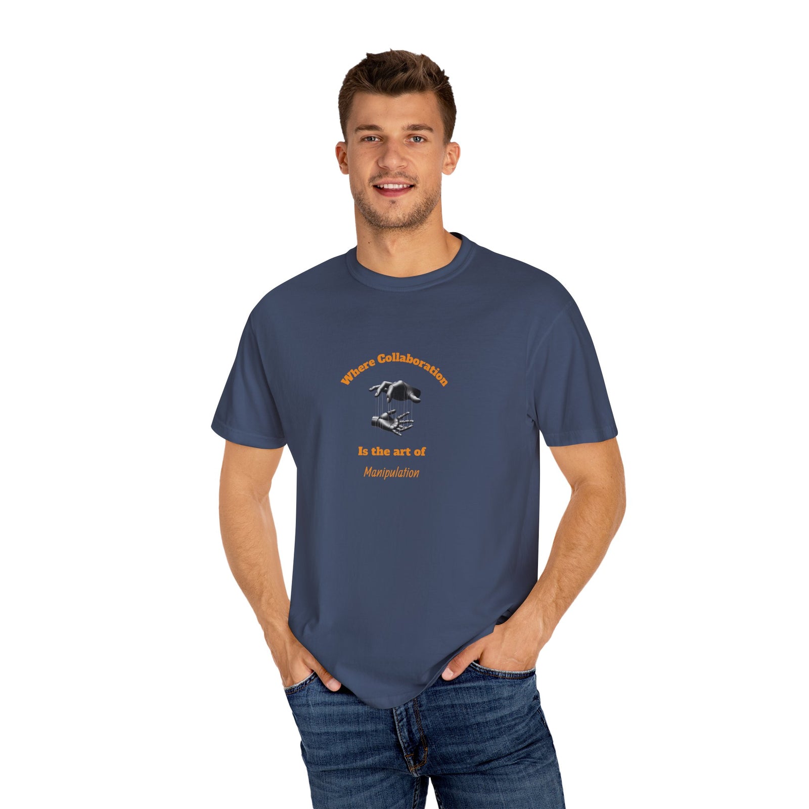 Garment-Dyed T-Shirt with Unique Workplace Humor