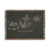 Woven Blanket - Nautical Vibes 'Find Your Anchor'