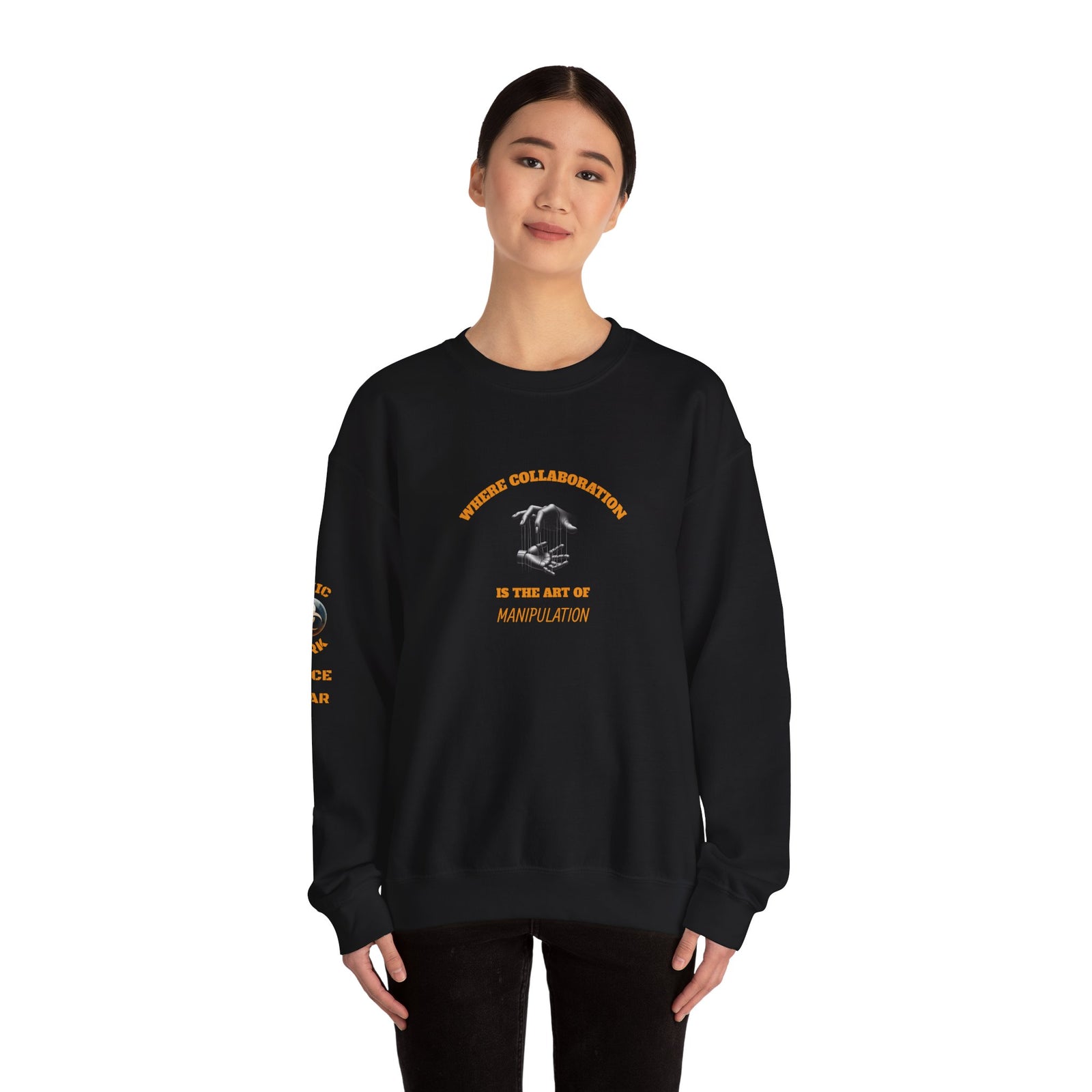 Artistic Manipulation Crewneck Sweatshirt - Unique Graphic Sweatshirt, Unisex Fashion, Cozy Gift, Casual Wear, Trendy Style