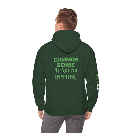 Hoodie depicting Common Sense is not an option.