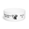 Funny Pet Bowl with Humor. Labrador told to get a job.