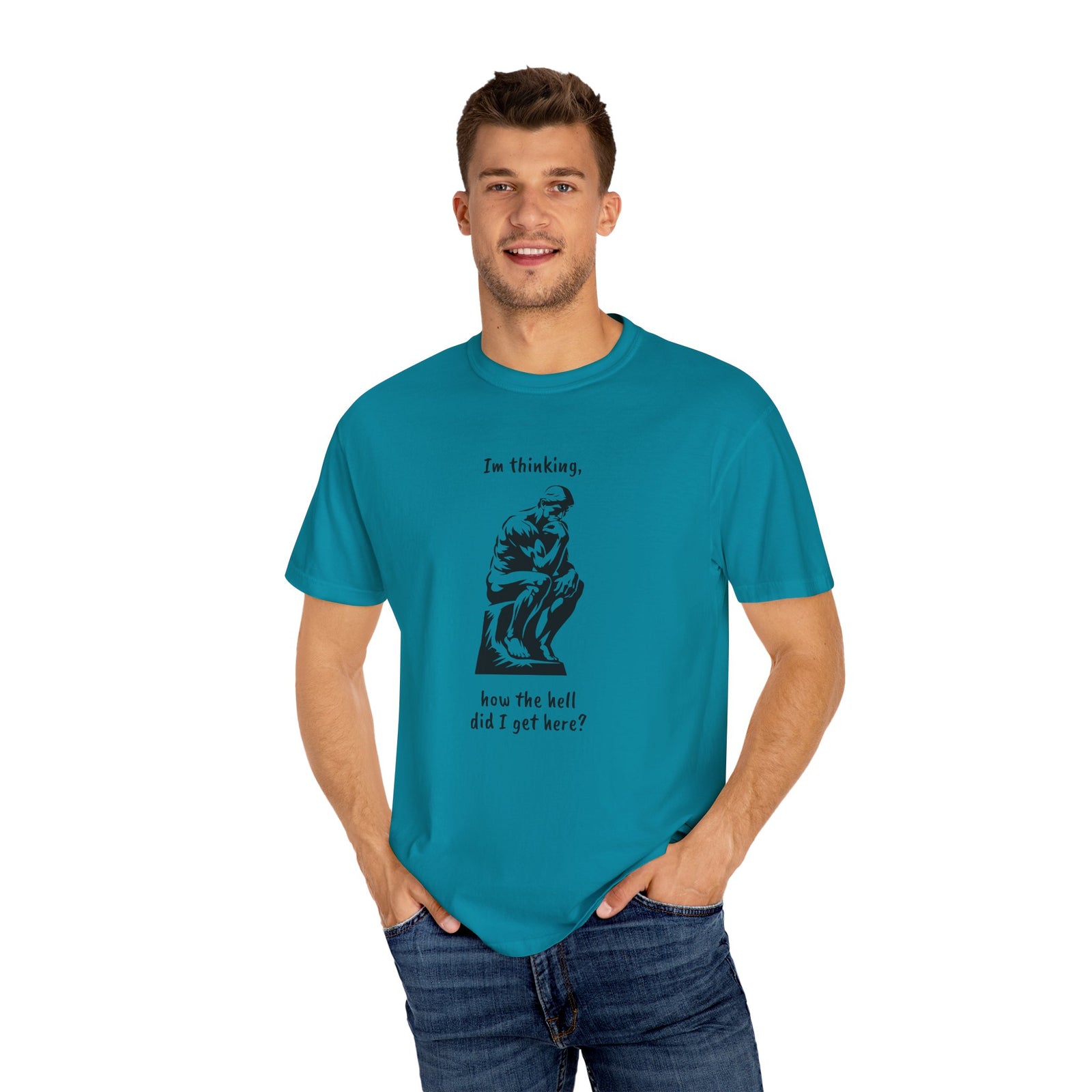 Thinking Man Funny Workplace Unisex T-shirt