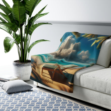 Tropical Paradise Sherpa Fleece Blanket | Cozy Beach-Inspired Throw | Perfect for Relaxing, Home Décor, Gift Idea, Travel Companion, [...]