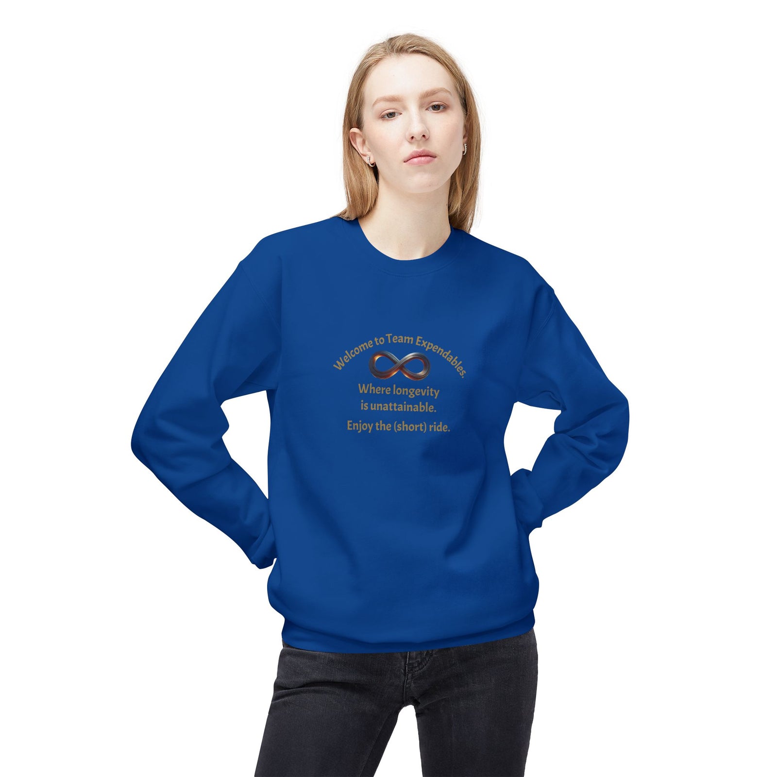 Infinity Design Unisex Fleece Crewneck Sweatshirt, Cozy Sweatshirt, Gift for Him/Her, Everyday Wear, Casual Style, Unique Apparel