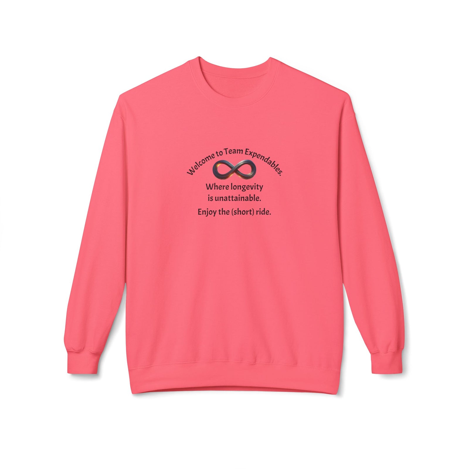 Infinity Design Unisex Fleece Crewneck Sweatshirt, Cozy Sweatshirt, Gift for Him/Her, Everyday Wear, Casual Style, Unique Apparel