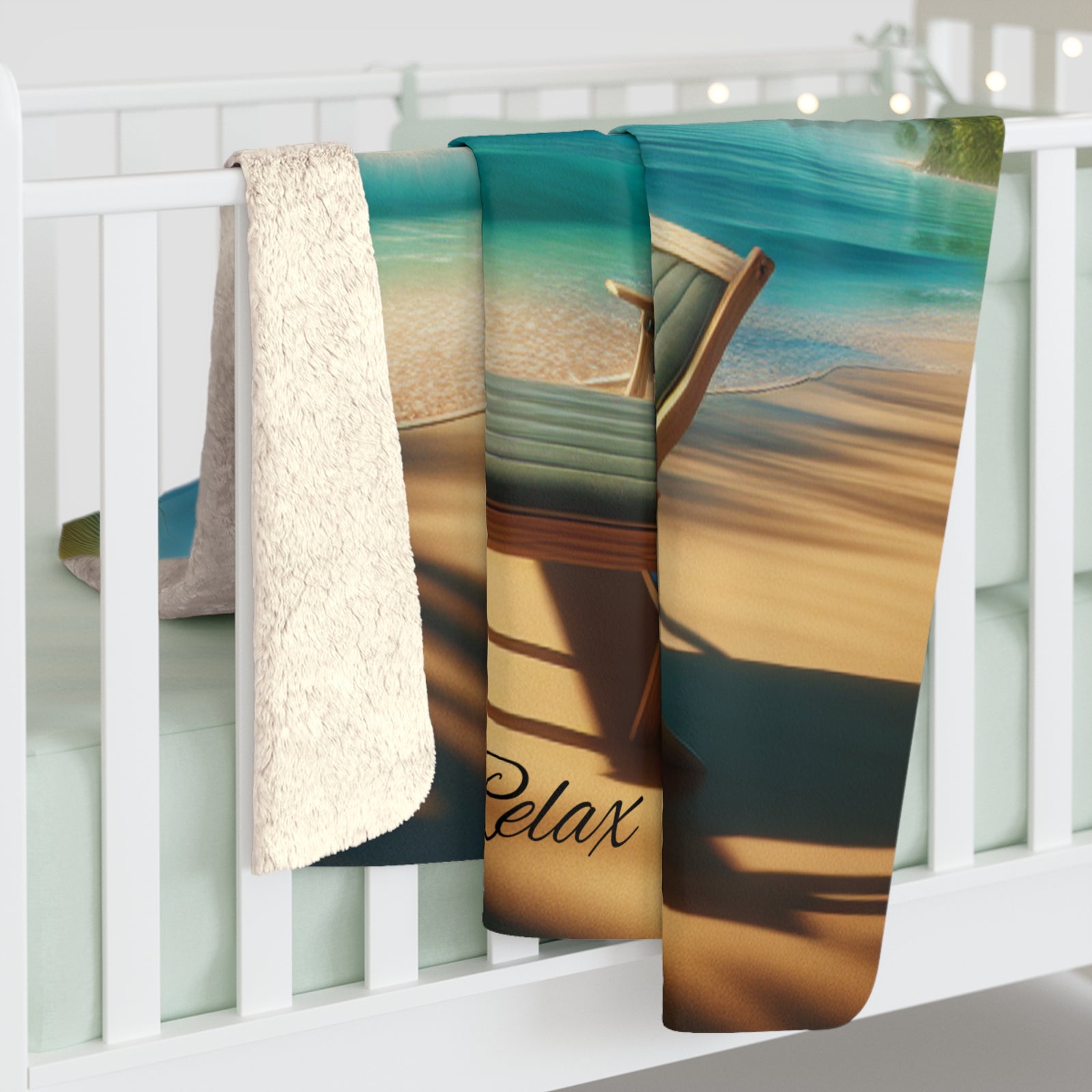 Tropical Paradise Sherpa Fleece Blanket | Cozy Beach-Inspired Throw | Perfect for Relaxing, Home Décor, Gift Idea, Travel Companion, [...]