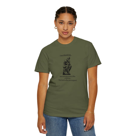 Funny Management vs Bad Bra Garment-Dyed T-shirt