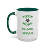 Workplace Humor Colorful Mug with the message that reads "gaslighting is a virtue."