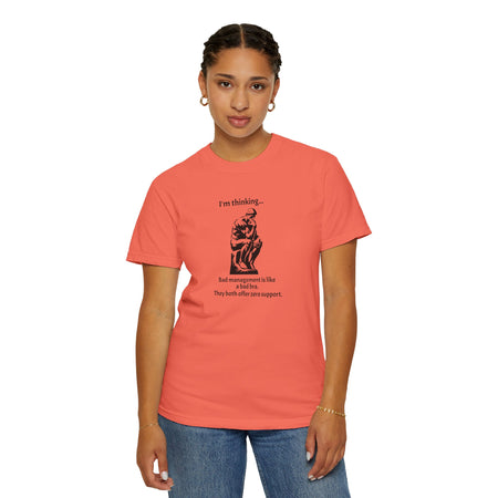 Funny Management vs Bad Bra Garment-Dyed T-shirt