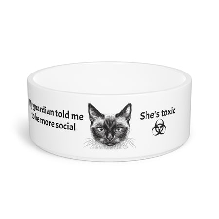 Pet Bowl - Funny Siamese Guardian Design