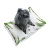 Tropical Pet Bed with Fun Quote, Ideal for Dog Lovers. Remind your dog that it's time to get a job.