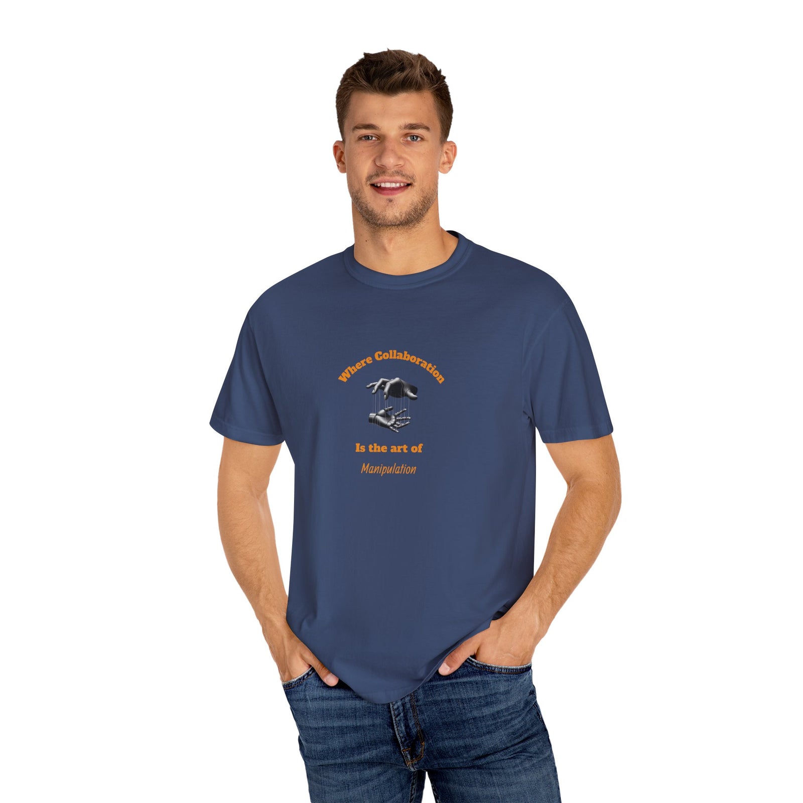 Garment-Dyed T-Shirt with Unique Workplace Humor