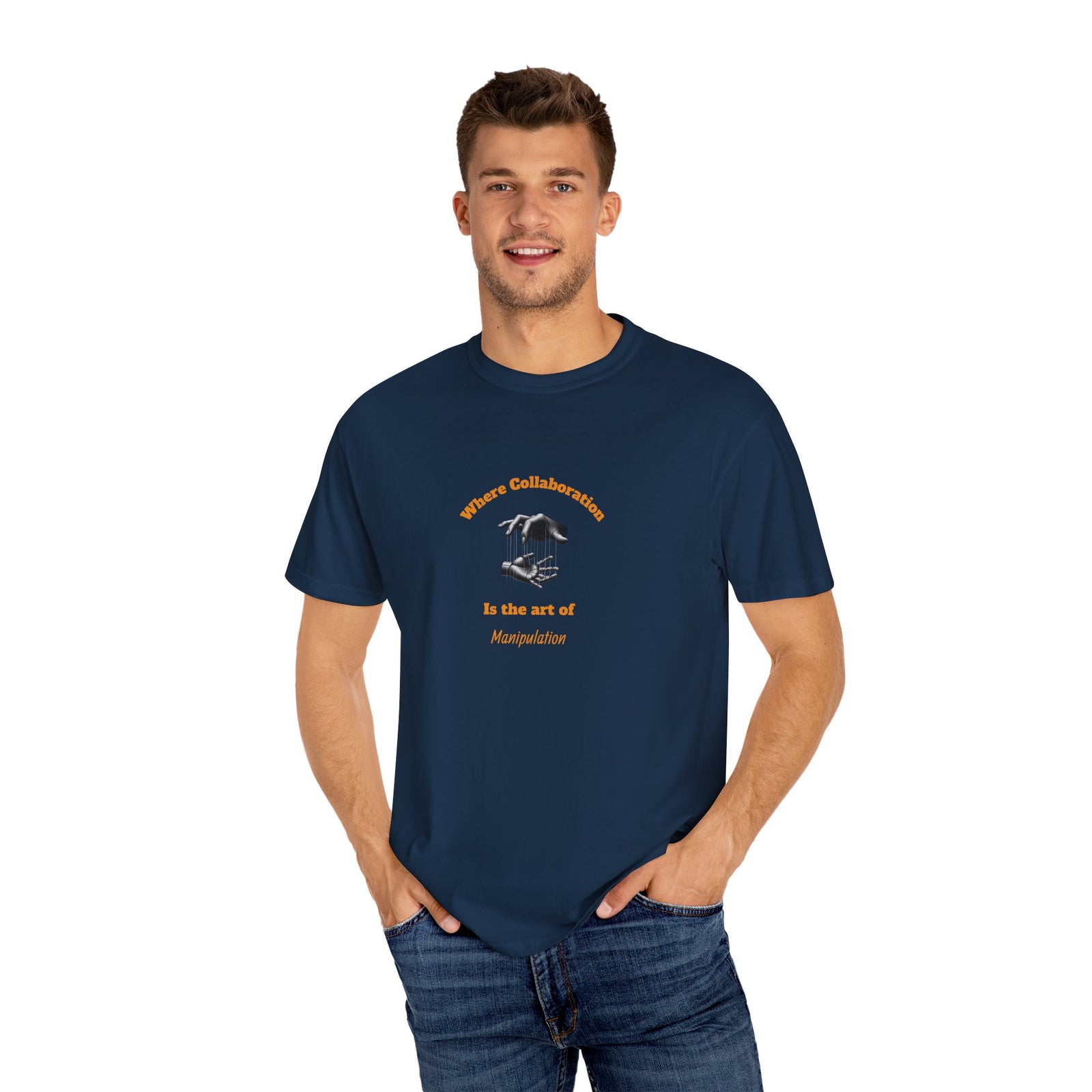 Garment-Dyed T-Shirt with Unique Workplace Humor
