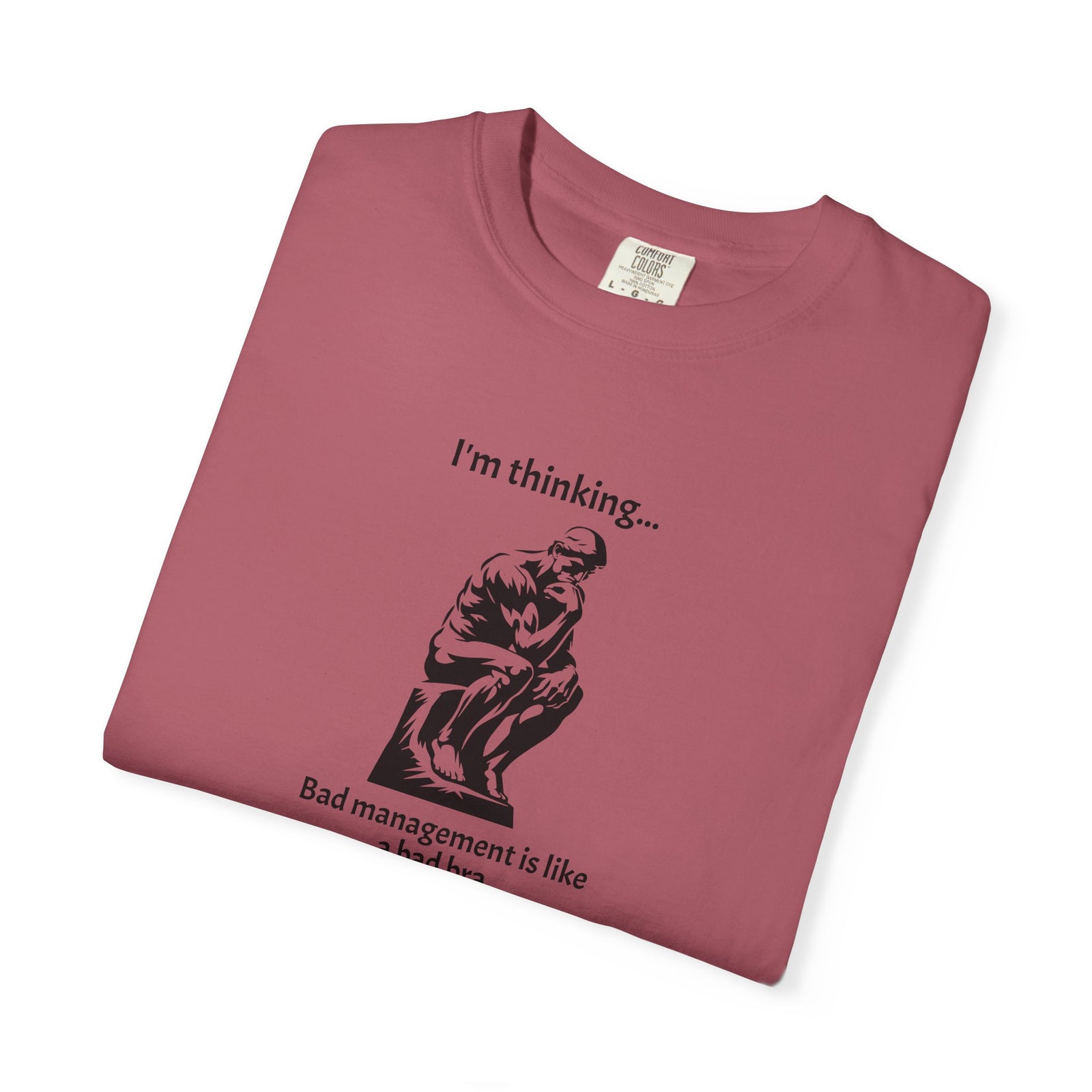 Funny Management vs Bad Bra Garment-Dyed T-shirt