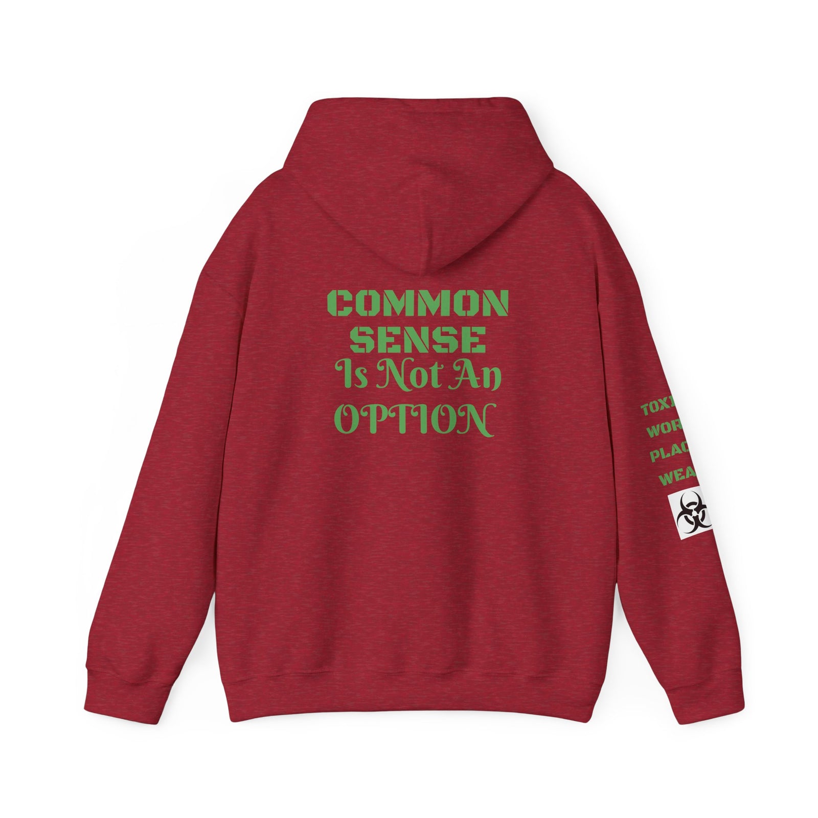 Hoodie depicting Common Sense is not an option.