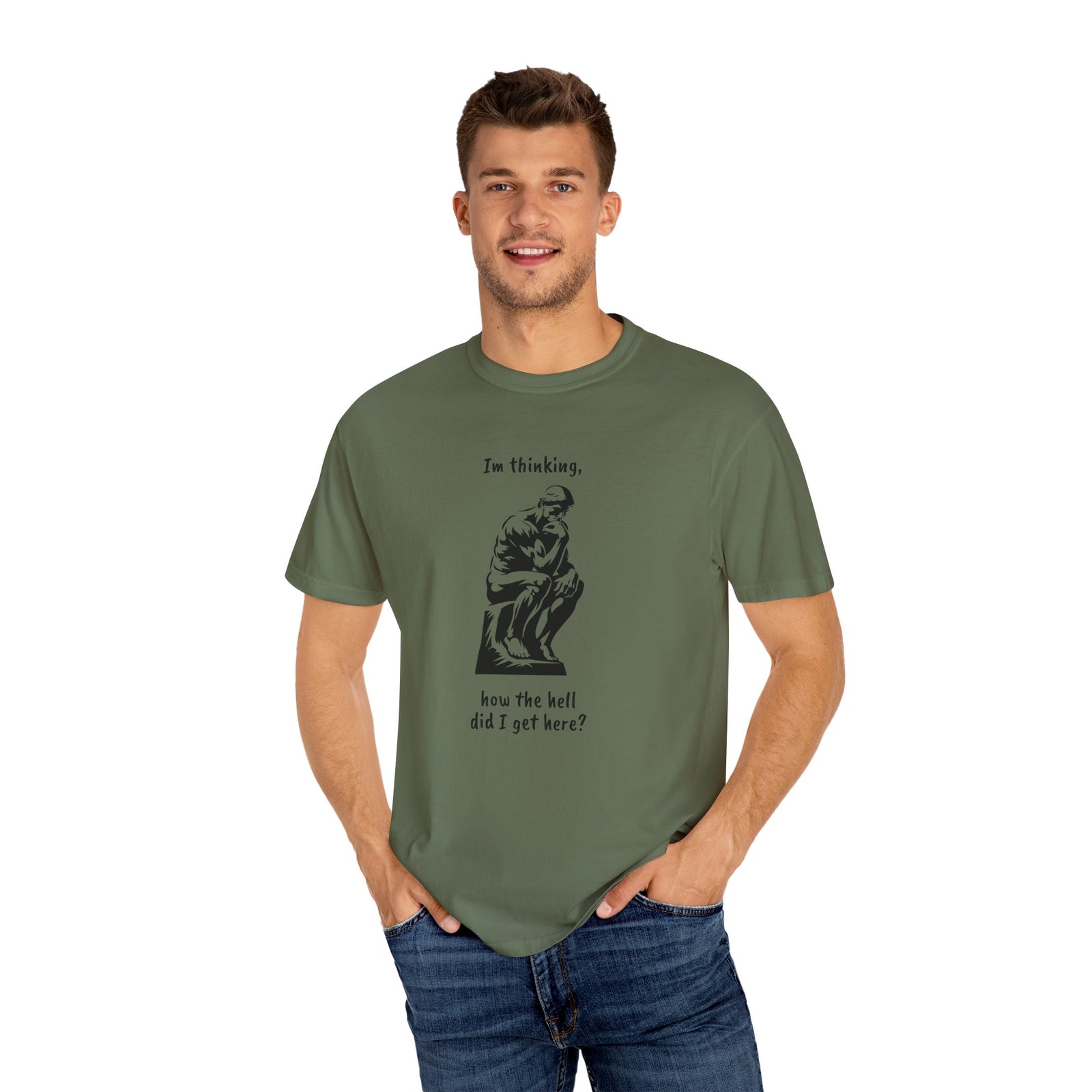 Thinking Man Funny Workplace Unisex T-shirt