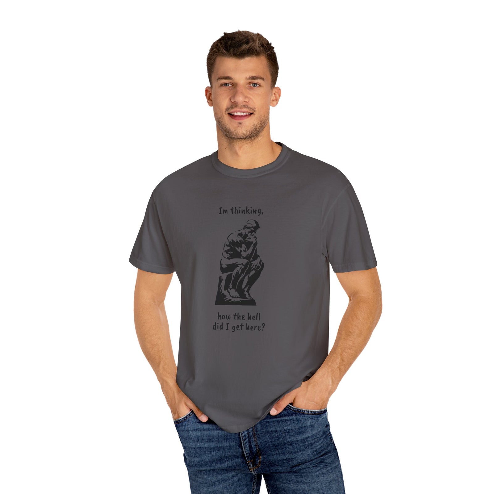 Thinking Man Funny Workplace Unisex T-shirt