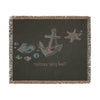 Woven Blanket - Nautical Vibes 'Find Your Anchor'