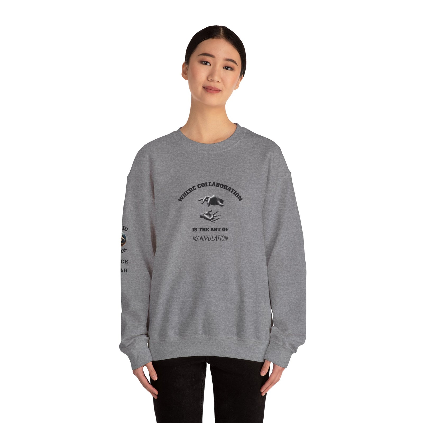 Artistic Manipulation Crewneck Sweatshirt - Unique Graphic Sweatshirt, Unisex Fashion, Cozy Gift, Casual Wear, Trendy Style