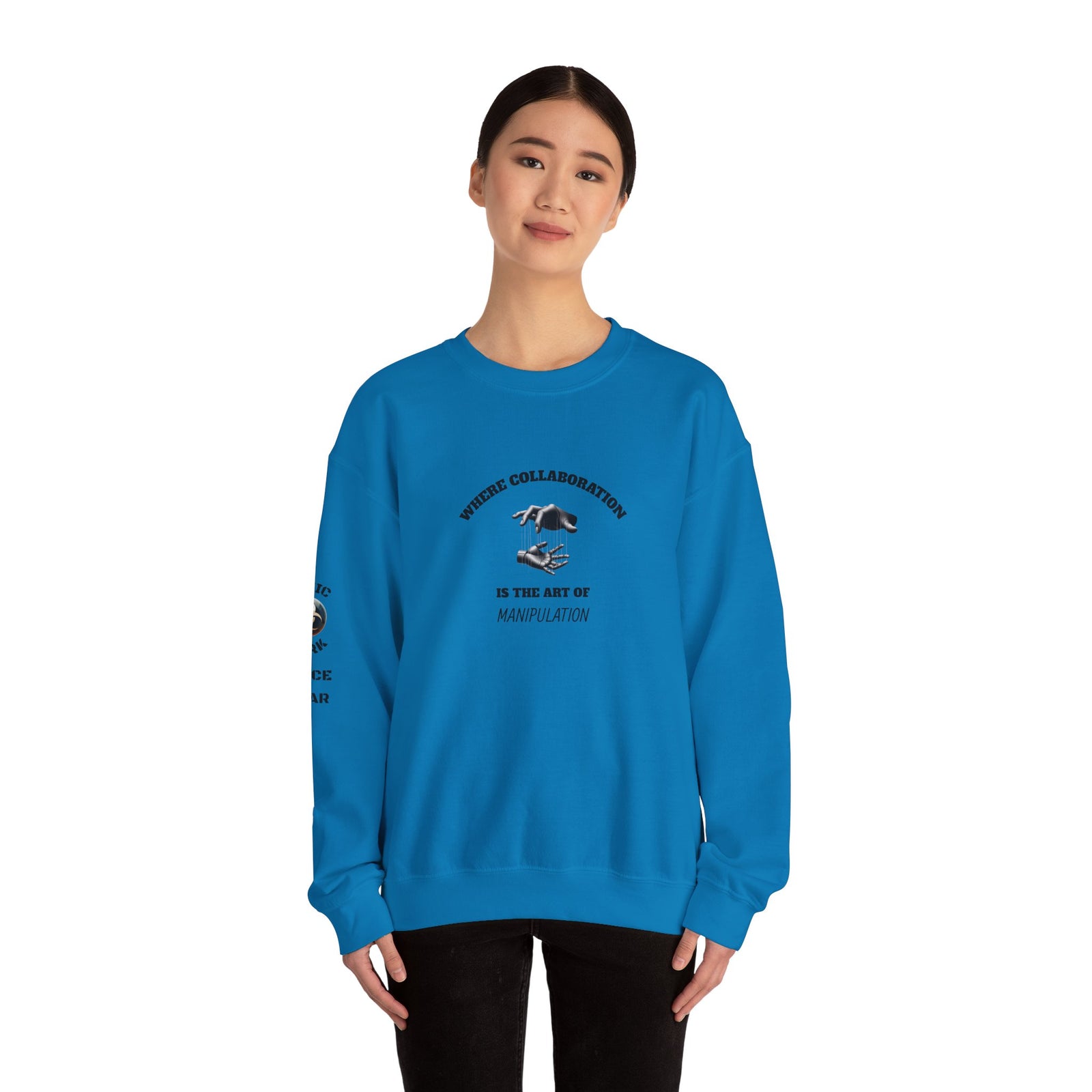 Artistic Manipulation Crewneck Sweatshirt - Unique Graphic Sweatshirt, Unisex Fashion, Cozy Gift, Casual Wear, Trendy Style