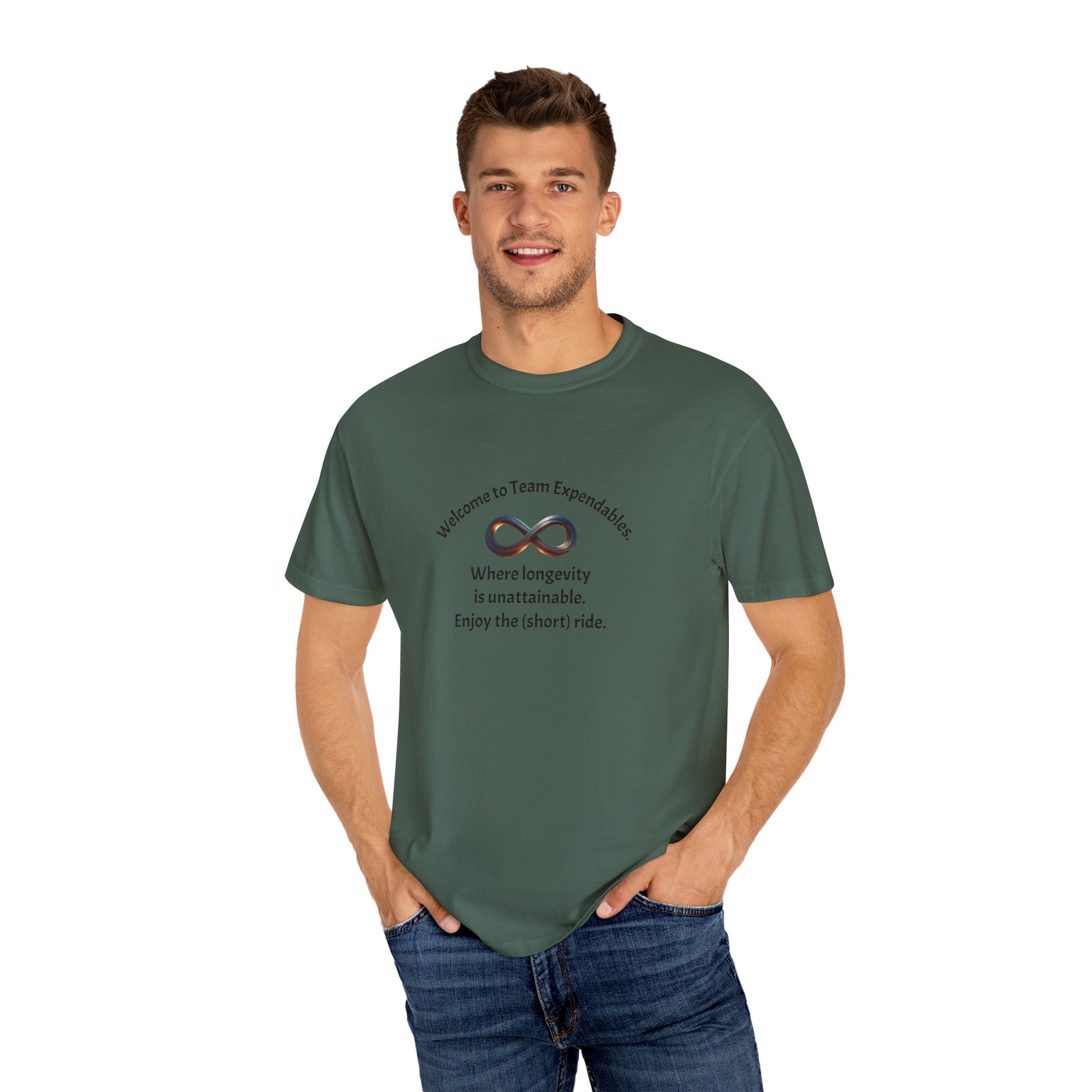 Infinity & Biohazard Graphic Tee, Trendy Unisex T-shirt, Casual Wear, Unique Gift, Everyday Comfort
